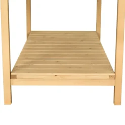 Upphöjd trädgårdsbädd av furu, 110x46x76 cm, med 8 fack och bevattningsinsats