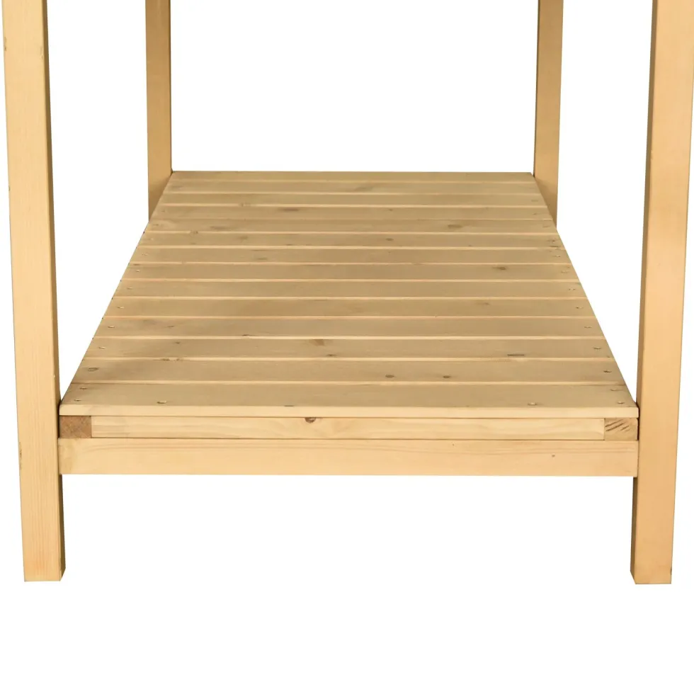 Upphöjd trädgårdsbädd av furu, 110x46x76 cm, med 8 fack och bevattningsinsats