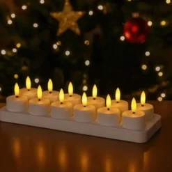 Uppladdningsbara LED-ljus / Värmeljus med fjärrkontroll