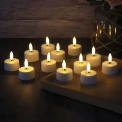 Uppladdningsbara LED-ljus / Värmeljus med fjärrkontroll