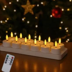 Uppladdningsbara LED-ljus / Värmeljus med fjärrkontroll