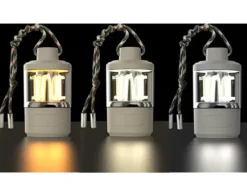 Uppladdningsbar campinglampa med LED och powerbank