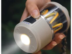 Uppladdningsbar campinglampa med LED och powerbank