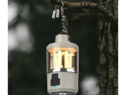 Uppladdningsbar campinglampa med LED och powerbank