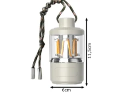 Uppladdningsbar campinglampa med LED och powerbank
