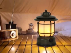 Uppladdningsbar campinglampa LED 2 lägen USB-C 24 cm