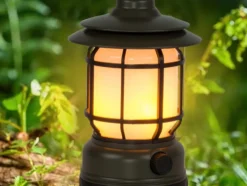 Uppladdningsbar campinglampa LED 2 lägen USB-C 24 cm
