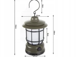 Uppladdningsbar campinglampa LED 2 lägen USB-C 24 cm