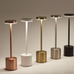Uppladdningsbar LED Bordslampa i Metall Koppar