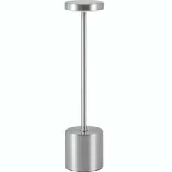 Uppladdningsbar LED Bordslampa i Metall Silver
