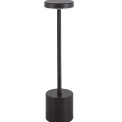 Uppladdningsbar LED Bordslampa i Metall Svart