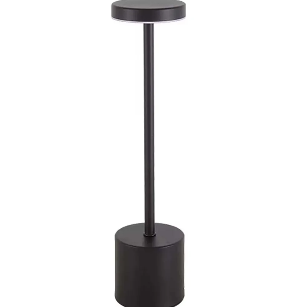 Uppladdningsbar LED Bordslampa i Metall Svart