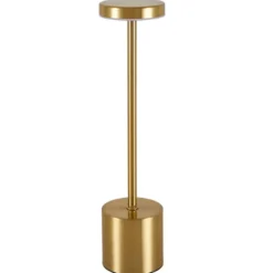 Uppladdningsbar LED Bordslampa i Metall Guld