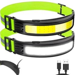 Uppladdningsbar pannlampa - COB LED - Vattentät
