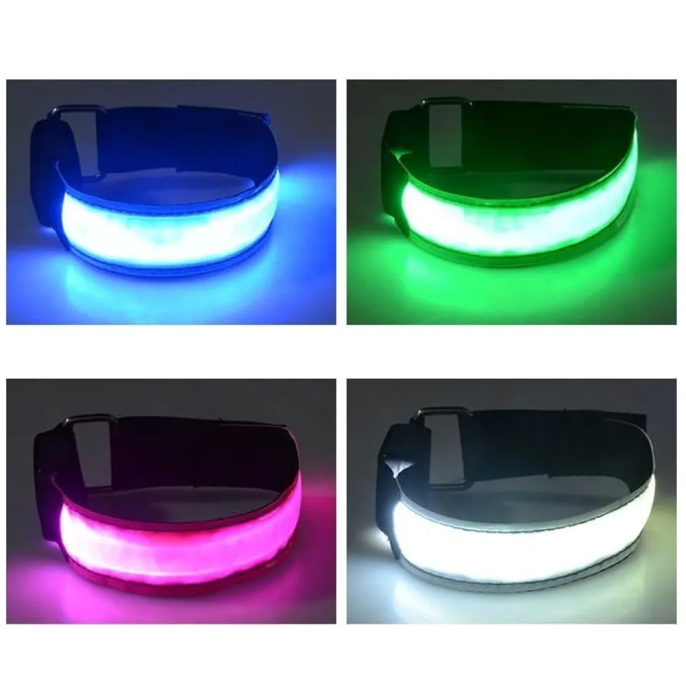 Uppladdningsbart LED-reflexarmband för ökad synlighet