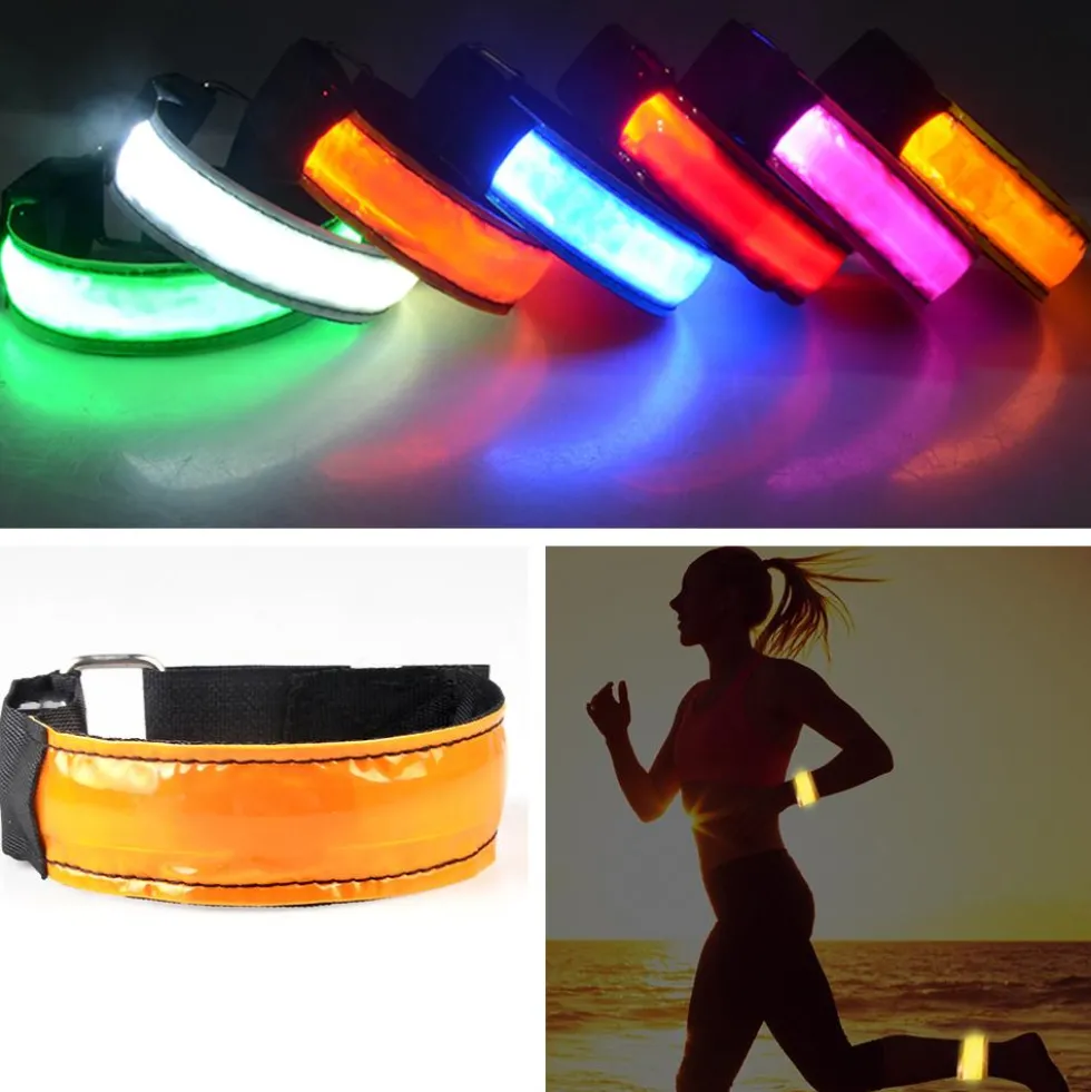 Uppladdningsbart LED-reflexarmband för ökad synlighet