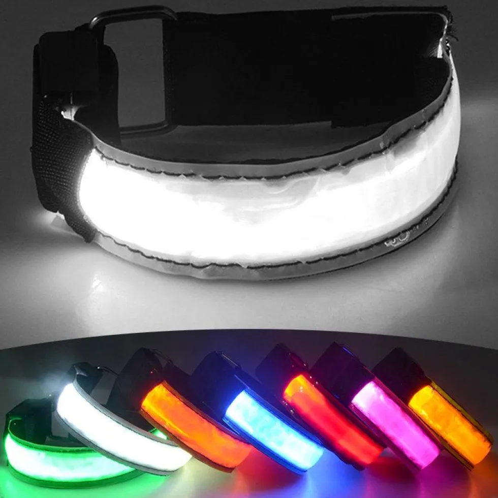 Uppladdningsbart LED-reflexarmband för ökad synlighet