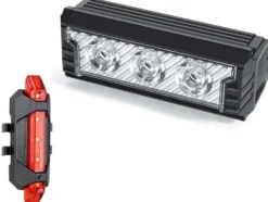 Uppladdningsbart set cykellampa med LED