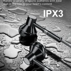 USB-C In-Ear Hörlurar med Sladd DAC Svart