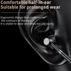 USB-C In-Ear Hörlurar med Sladd DAC Svart