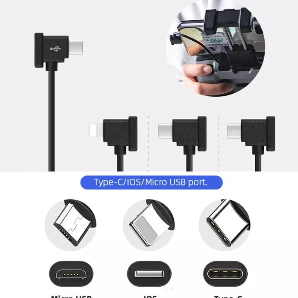 USB-C till Micro-USB kabel för DJI Mavic 15 cm