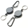 Utdragbar nyckelring med karbinhake 2-pack
