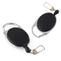 Utdragbar nyckelring med karbinhake 2-pack