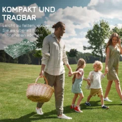 Utomhusmatta, vändbar, väderbeständig, med lövmönster, 152 x 243 cm, mörkgrön