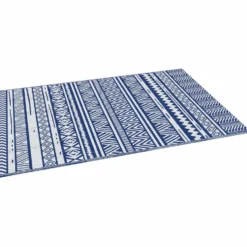 Utomhusmatta 182x274 cm vikbar och vändbar, i blå och vit polypropen