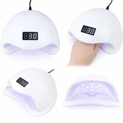 UV/LED nagellampa 48W med sensor och timer 10/30/60s vit