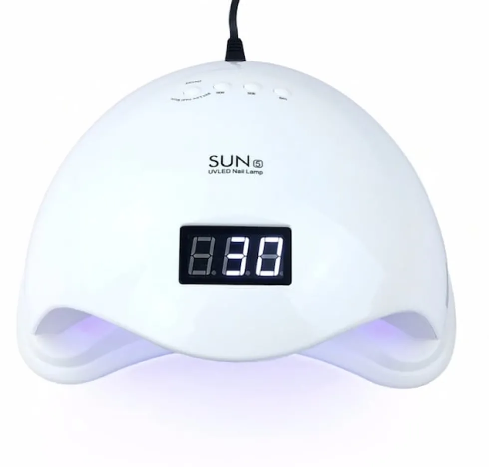 UV/LED nagellampa 48W med sensor och timer 10/30/60s vit