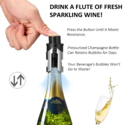 Vakuumkork till Champagne 2-Pack Champagneförslutare med Pump