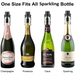 Vakuumkork till Champagne 2-Pack Champagneförslutare med Pump