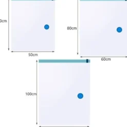 Vakuumpåsar 15-pack 50x70/60x80/70x100 cm för dammsugare