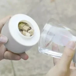 Vattenflaska med matbehållare 200 ml för hund