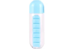 Vattenflaska med pillerfack 600 ml