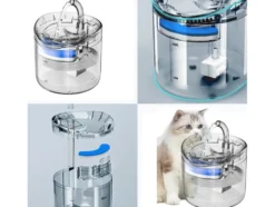 Vattenfontän med filter för hund och katt 1,8 liter