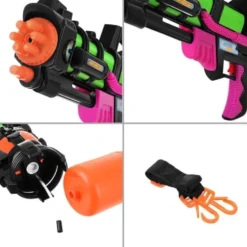 Vattenpistol 60 cm 1,25 l tank 6 m räckvidd med axelband