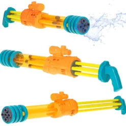 Vattenpistol 56 cm med 4 behållare, plast gul/orange/blå