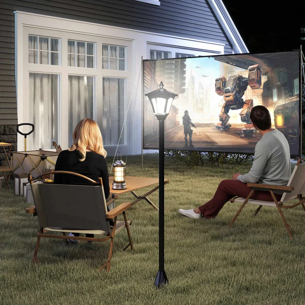 Vattentät IP44 Solcellsdriven LED-trädgårdslampa, 15x15x177 cm, Svart