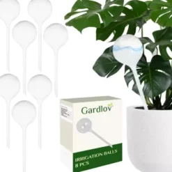 Vattningskulor 8-pack 280 ml transparent PVC för krukväxter