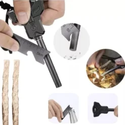 Överlevnadskit / 32-delars set med kniv, kompass och vattentät väska