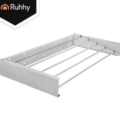 Väggmonterad klädtork 80 cm vikbar aluminium 20 kg belastning