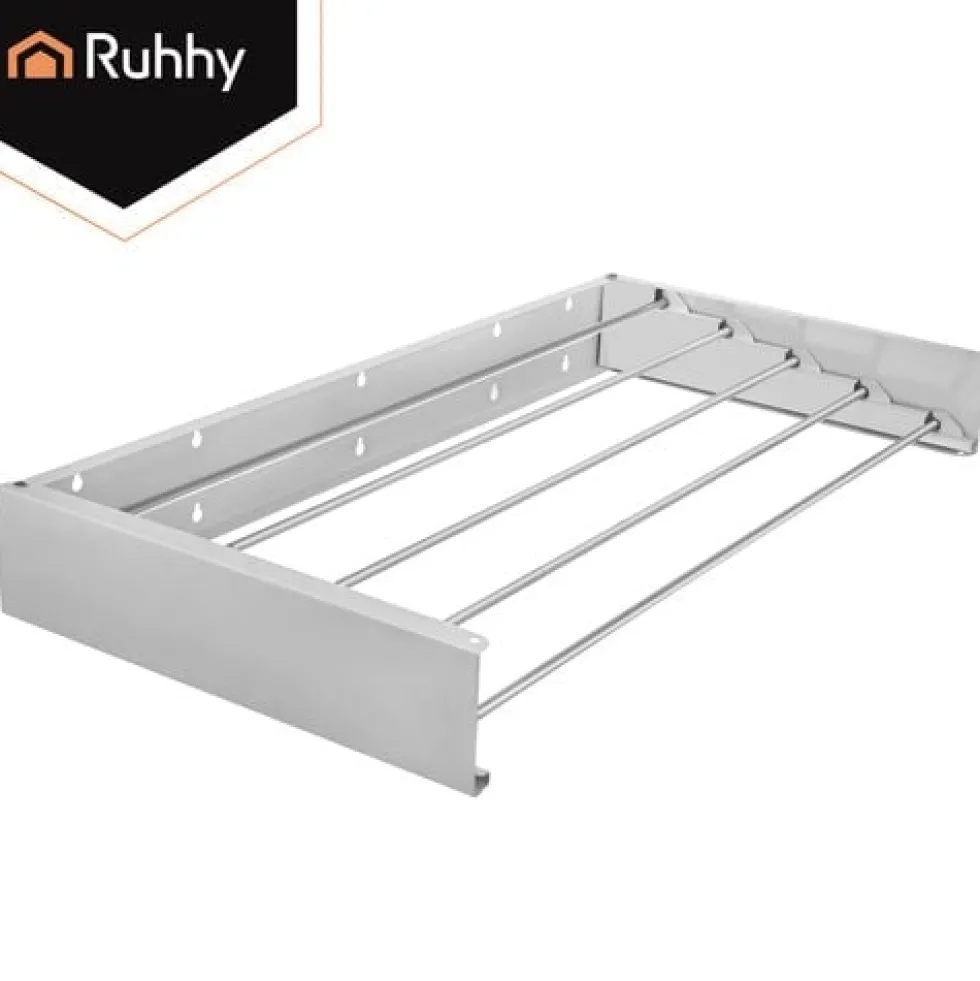 Väggmonterad klädtork 80 cm vikbar aluminium 20 kg belastning