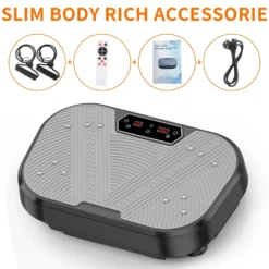 Vibrationsplattform för helkroppsträning med hopprep samt 120 hastighetsnivåer – effektiv vibrationsträning och massage för hemmabruk träning