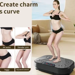 Vibrationsplattform för helkroppsträning med hopprep samt 120 hastighetsnivåer – effektiv vibrationsträning och massage för hemmabruk träning