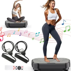 Vibrationsplattform för helkroppsträning med hopprep samt 120 hastighetsnivåer – effektiv vibrationsträning och massage för hemmabruk träning
