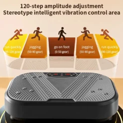 Vibrationsplattform för helkroppsträning med hopprep samt 120 hastighetsnivåer – effektiv vibrationsträning och massage för hemmabruk träning