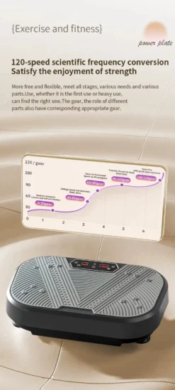 Vibrationsplattform för helkroppsträning med hopprep samt 120 hastighetsnivåer – effektiv vibrationsträning och massage för hemmabruk träning