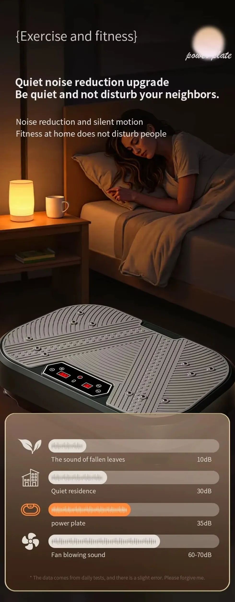 Vibrationsplattform för helkroppsträning med hopprep samt 120 hastighetsnivåer – effektiv vibrationsträning och massage för hemmabruk träning